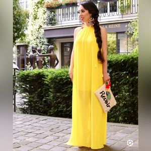 Show me your mumu yellow maxi dress
